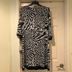 Calvin Klein Shift Dress black and white